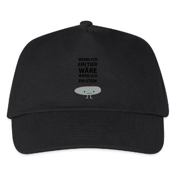 Sei ein Stein! - Kinder Basecap - Schwarz - Vorne