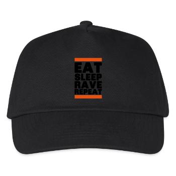 eat sleep repeat rave - Kids’ Baseball Cap - black - Front