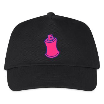 sprühfarbe retro vintage paint hiphop graf tag - Kinder Basecap - Schwarz - Vorne
