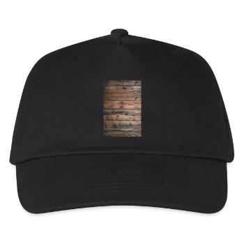 wood - Kids’ Baseball Cap - black - Front