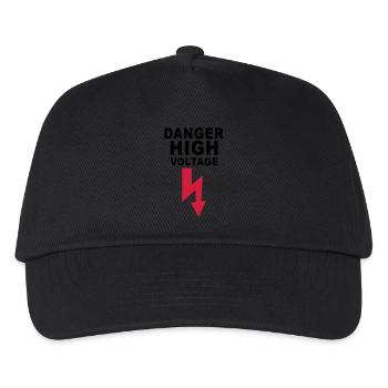 danger high voltage - Kinder Basecap - Schwarz - Vorne