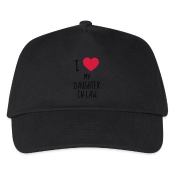Schwiegervater Schwiegermutter Tochter Sohn - Kinder Basecap - Schwarz - Vorne