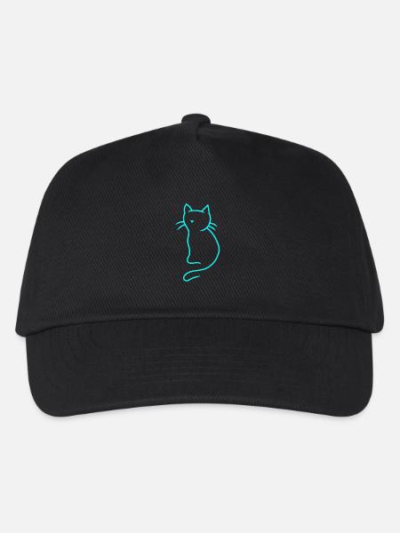 Kätzchen Katze Katzen Haustiere Kinder Miau - Kinder Basecap - Schwarz
