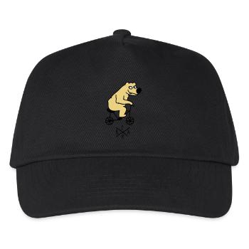 sporty bear - Kids’ Baseball Cap - black - Front