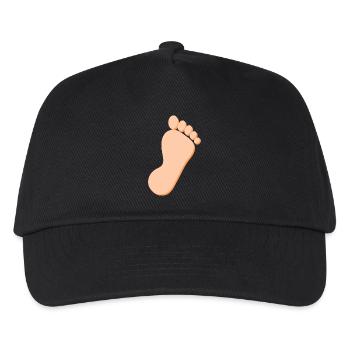 Fuß Füße Fußpflege Podologie Geschenk Geschenkidee - Kinder Basecap - Schwarz - Vorne
