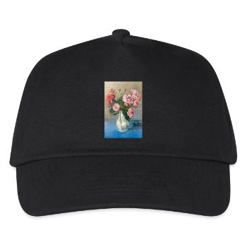 Painting - Painting with Roses in vase. - Kids’ Baseball Cap - black - Front