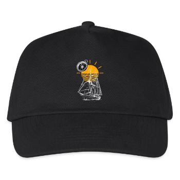 Sailing Ship Sunset - Kids’ Baseball Cap - black - Front