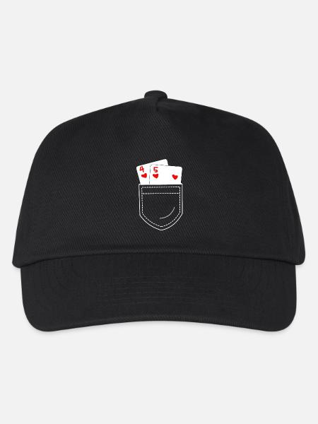 Poker - Kinder Basecap - Schwarz