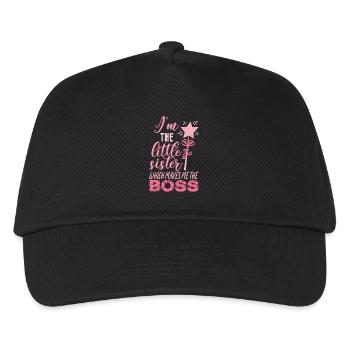 Ich bin die kleine Schwester, die mich zum Boss macht - Kinder Basecap - Schwarz - Vorne
