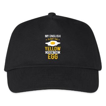 Mon anglais, pas le jaune de la chemise œuf - Casquette de baseball Enfant - noir - Devant