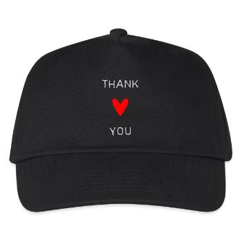 VIELEN DANK. DANKE. VIELEN DANK. JAHRESTAG. GEBURT. - Kinder Basecap - Schwarz - Vorne