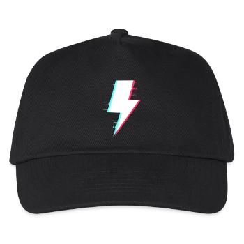 Blitzstil Retro Digitale Beleuchtung - Kinder Basecap - Schwarz - Vorne