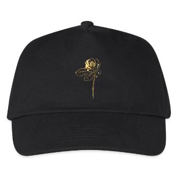 Rose in Gold - Kinder Basecap - Schwarz - Vorne