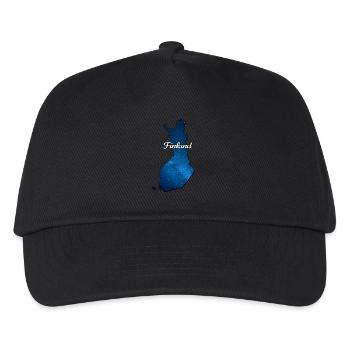 Karte von Finnland Finnland Finnland - Kinder Basecap - Schwarz - Vorne