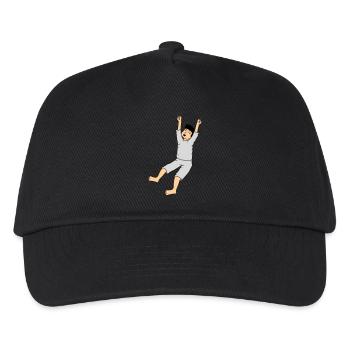 Man in pajamas - Kids’ Baseball Cap - black - Front