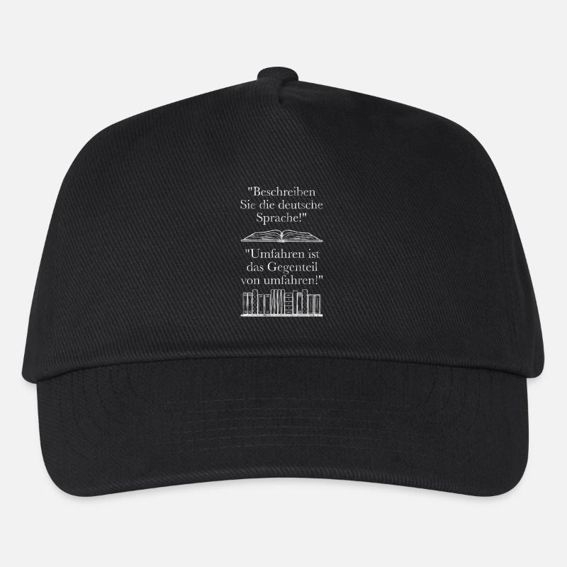 Circumventing Language Wit Funny German Design - Kids’ Baseball Cap - black