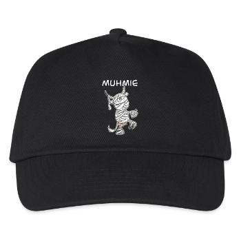 MUHmie I Kuh Mumie Wortspiel - Kinder Basecap - Schwarz - Vorne