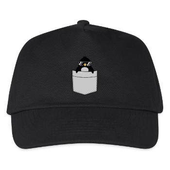 Penguin Shirt Chest Pocket - Kids’ Baseball Cap - black - Front