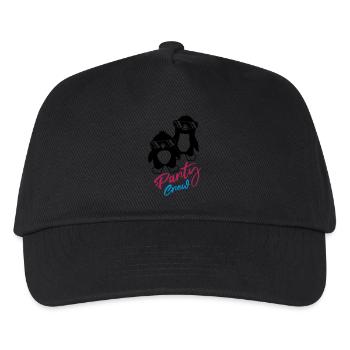 Penguin Friends Party Crew - Casquette de baseball Enfant - noir - Devant
