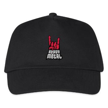 Heavy Metal Logo Hand Signal - Kids’ Baseball Cap - black - Front