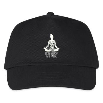 Live in harmony with nature - Kids’ Baseball Cap - black - Front