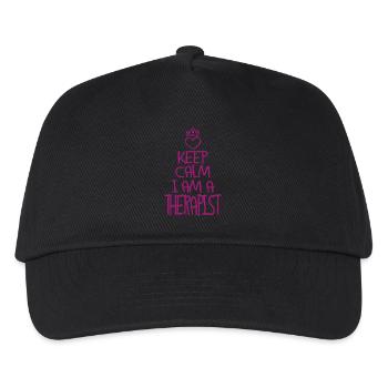 Keep Calm Therapeut cool Therapeut Geschenk - Kinder Basecap - Schwarz - Vorne