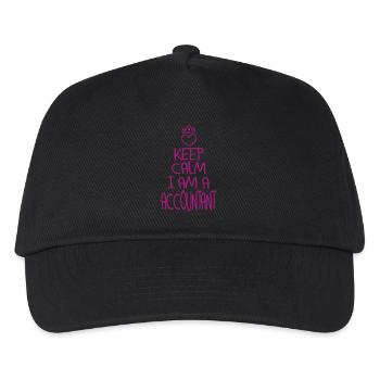 Keep Calm Buchhalter cool Buchhalter Geschenk - Kinder Basecap - Schwarz - Vorne