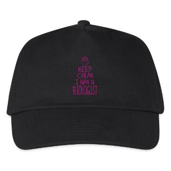 Keep Calm Biologe cool Biologe Geschenk - Kinder Basecap - Schwarz - Vorne
