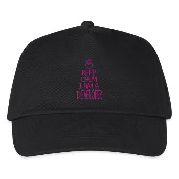 Keep Calm Software Developer Cool Gift - Kids’ Baseball Cap - black - Front