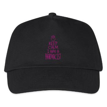 Keep Calm Apotheker cool - Kinder Basecap - Schwarz - Vorne