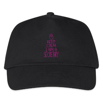 Keep Calm Secretary Cool Secretary Gift - Kids’ Baseball Cap - black - Front