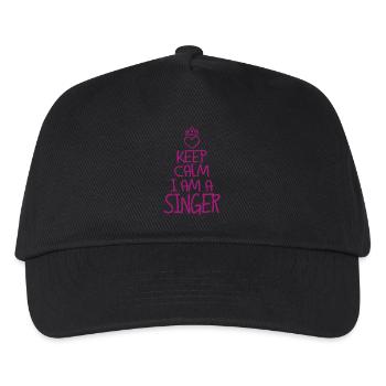 Keep Calm Singer Cool Singer Gift - Kids’ Baseball Cap - black - Front