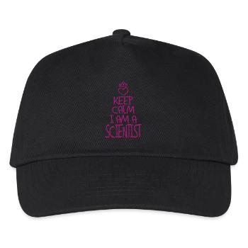 Keep Calm Wissenschaftler - Kinder Basecap - Schwarz - Vorne