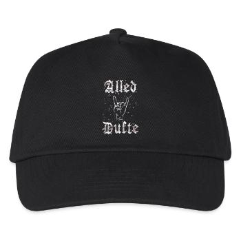 "Alled Dufte" cooler berliner Spruch - Kinder Basecap - Schwarz - Vorne