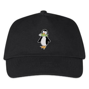 Süß Pinguin Vogel Tier Seevogel Arktis - Kinder Basecap - Schwarz - Vorne
