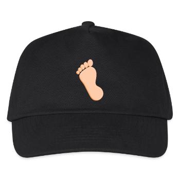 Fuß Füße Fußpflege Podologie Geschenk Geschenkidee - Kinder Basecap - Schwarz - Vorne
