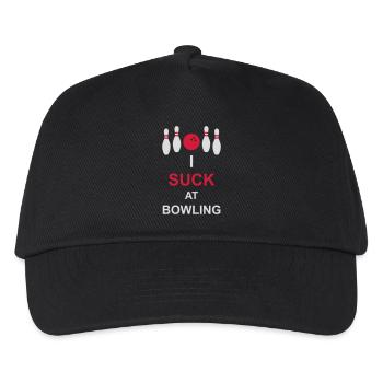 I suck at bowling - Kinder Basecap - Schwarz - Vorne