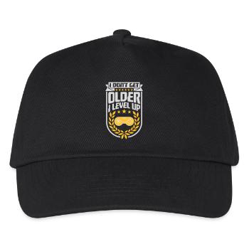 get older level up - Kids’ Baseball Cap - black - Front