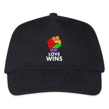Love wins - Kids’ Baseball Cap - black - Front