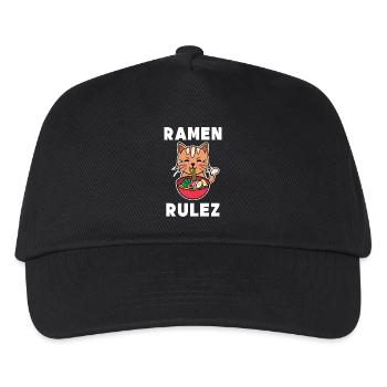 Cosplay Anime Popkultur Manga Katze Statement - Kinder Basecap - Schwarz - Vorne
