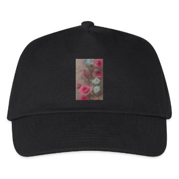 Blumen Kunst - Kinder Basecap - Schwarz - Vorne