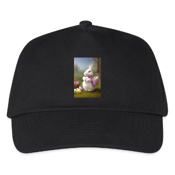 Easter Bunny with Easter Eggs - Kids’ Baseball Cap - black - Front