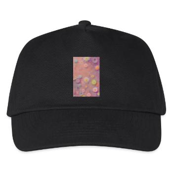 Blumen Kunst - Kinder Basecap - Schwarz - Vorne