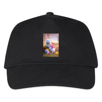Easter Bunny with Easter Eggs - Kids’ Baseball Cap - black - Front