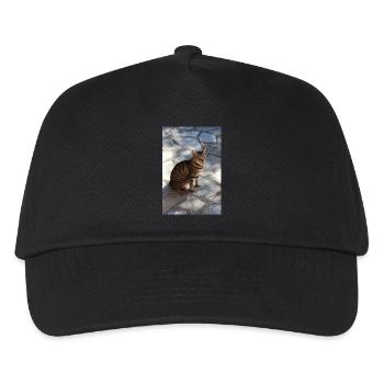 Katze Kätzchen - Kinder Basecap - Schwarz - Vorne