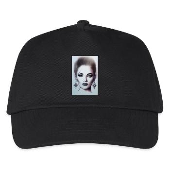 Woman with jewelry - Kids’ Baseball Cap - black - Front