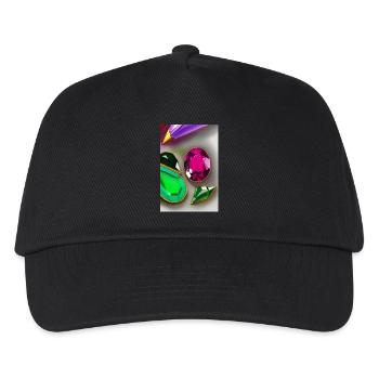 Colorful gemstones - Kids’ Baseball Cap - black - Front