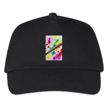 Splashes of paint - Kids’ Baseball Cap - black - Front
