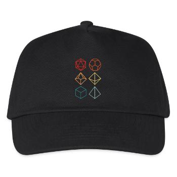 Dragon - Colorful silhouette game dice set - Kids’ Baseball Cap - black - Front