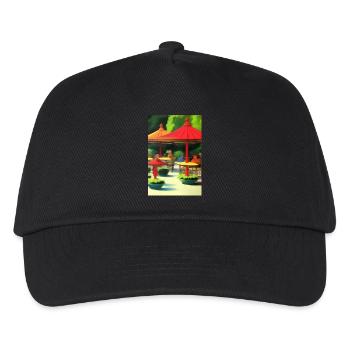 Outdoor Asian Cafe - Kids’ Baseball Cap - black - Front